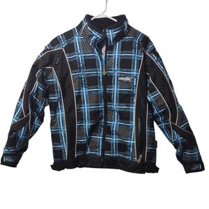 Women’s Castle X Racewear Jacket Coat Black and Blue Size L Large Ladies
